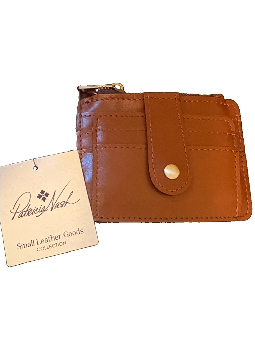 Patricia Nash heritage cassis Leather Card Holder
